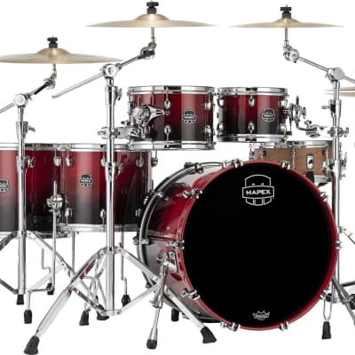 Mapex Saturn Studioease Fast 10/12/14/16//22" Drum Set Kit in Scarlet Fade *IN STOCK* image 1