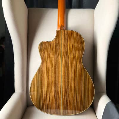 2002 Kenny Hill USA Hauser Cutaway Classical 640mm Short Scale Custom image 5