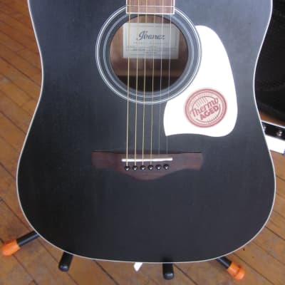 Ibanez Artwood AW360CE-WK Solid Top Acoustic Electric Guitar Weathered Black image 2