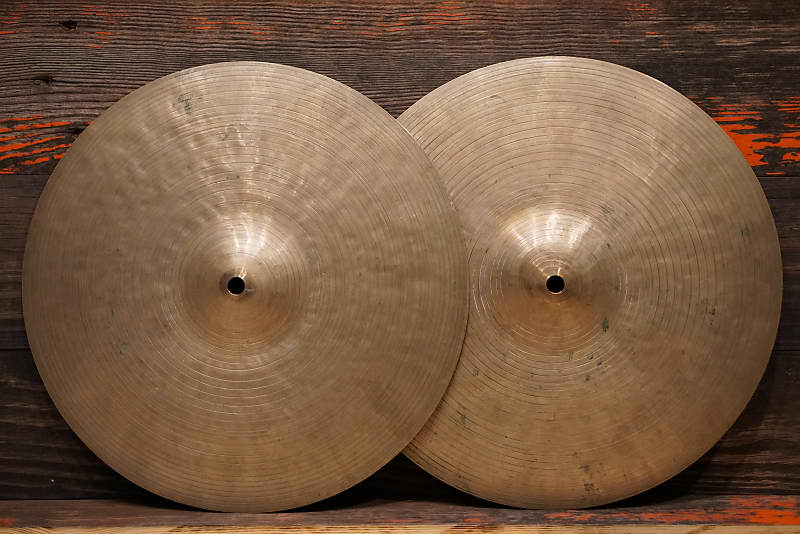 K Zildjian Istanbul OLDシンバルHiHats 肌寒く 13.78