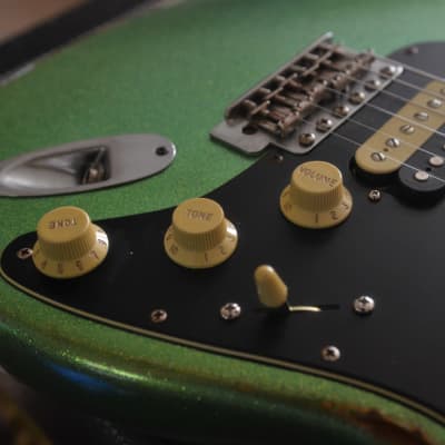 American Fender Stratocaster Relic Green Sparkle HSS image 21