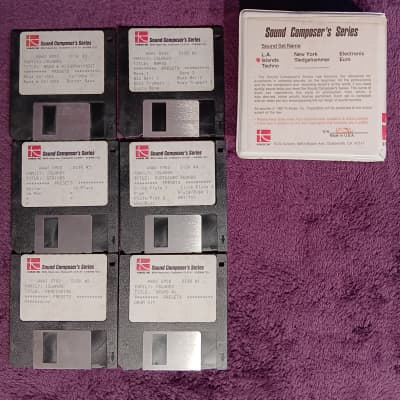 Akai S900 K Muse Sound Composers Series discs. (36) and original s900 floppy drive