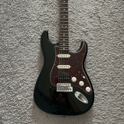 Fender Deluxe Lonestar Stratocaster 2008 MIM HSS Black Lone Star Strat Guitar image 1