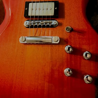 J.W. Van SG style neck through Electric guitar Cherry Burst image 1