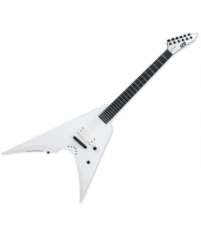 ESP LTD Arrow NT Arctic Metal Guitar in Snow White Satin image 1