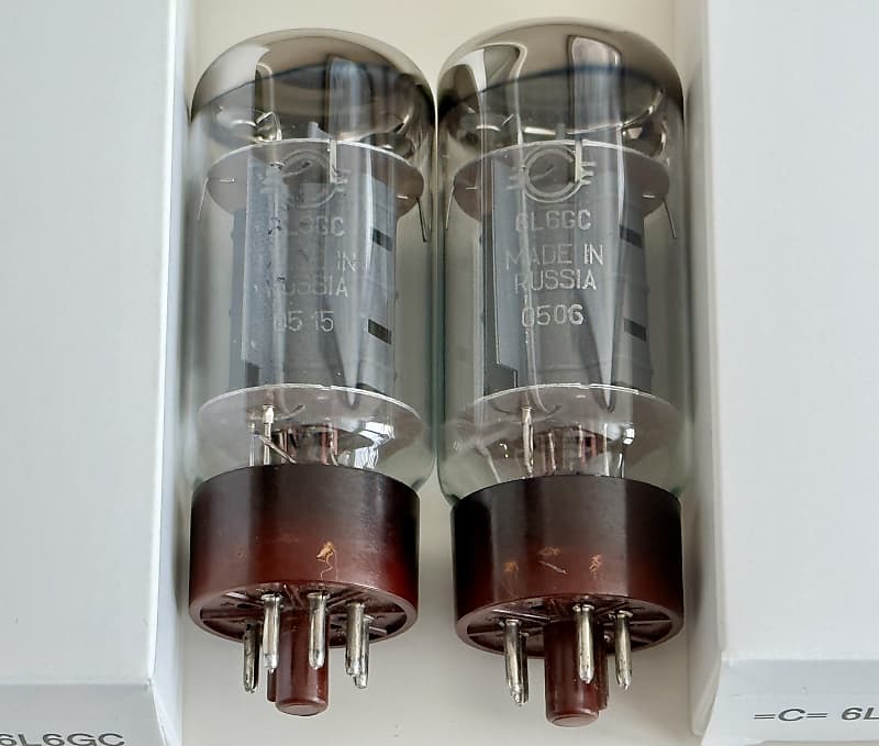 Factoy Platinum Matched Pai Svetlana 6L6GC Tubes, BAND NEW