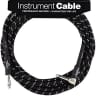 Fender Custom Shop BLACK TWEED Guitar Cable, Straight to Right-Angle, 18.6' ft