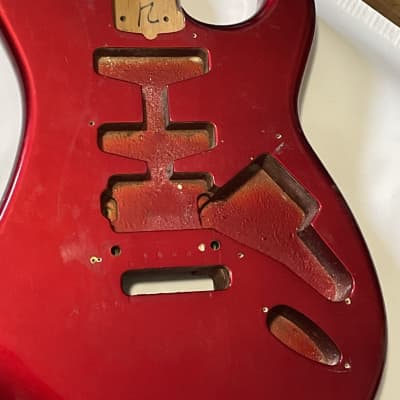 1987 Kramer USA Pacer Deluxe F Series Plate Candy Apple Red Guitar Body Floyd Ready image 4