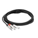 Hosa HMR Pro Stereo Breakout - REAN 3.5 mm TRS to Dual RCA 6 Foot