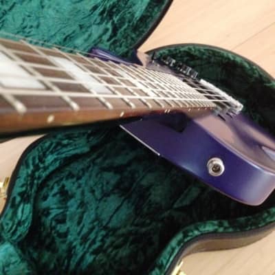 1993 Edwards by ESP Gothic Purple LP Shaped Superstrat Guitar w Premium USA Hardshell Case MIJ Japan image 8