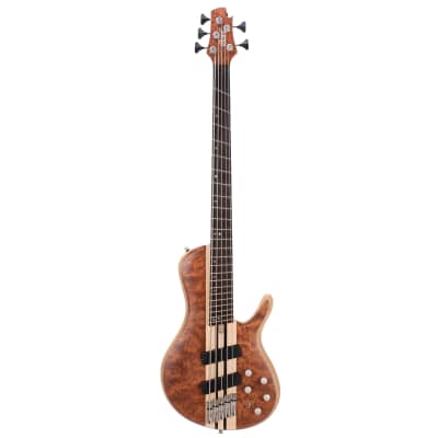 Cort A5-BEYOND-CASE-OPBN 5-String Multi-Scale Bass w/ Bartolini Pickups & Case - Open Pore Bubinga Natural for sale