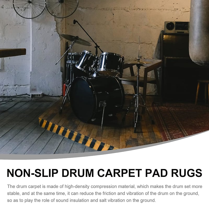 Drum Rug, Drum Mat, Electrical Drum Carpet Soundproof Rug Pads Drum Accessories for Electric Drums Jazz Drum Set, Gift for Drummers, Drum Accessories