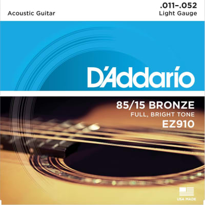 Jeu de cordes Guitare acoustique D'Addario 85/15 medium light - EZ910 image 1
