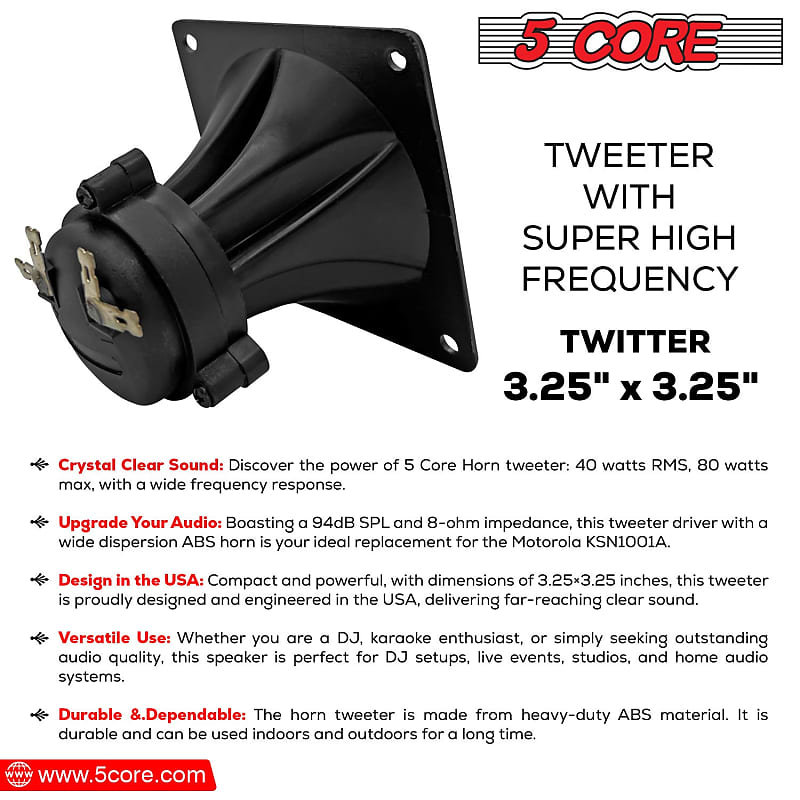 4-Pack Square Piezo Tweeters 40W Max Horn Drivers For DJ