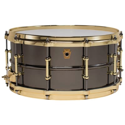 Ludwig LB417BT "Brass On Brass" Black Beauty 6.5x14" Snare Drum with Brass Hardware