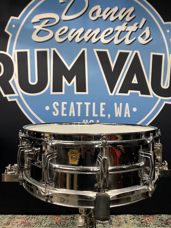 Ludwig 14"x5" 410 Super Sensitive Snare Drum. Early 1960s Pre-Serial Number - Chrome Over Aluminum. image 1