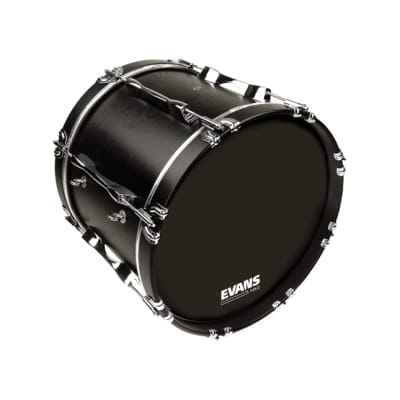 Evans MX2 Black Marching Bass Drumheads image 1
