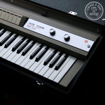 *Serviced* 1967 Ace Tone Top 8 Electronic Organ (Predecessor to Roland) 61 Key Vintage Japanese Synth Similar to Vox Jaguar Continental Synthesiser Made in Japan Bass Sustain String Vibrato Custom Snakeskin image 4