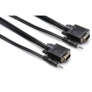 Hosa VGM-506 DE15/3.5mm TRS to Same VGA A/V Cable - 6'