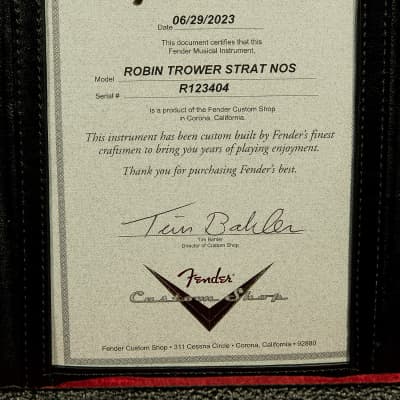Fender Custom Shop Robin Trower Signature Stratocaster image 7