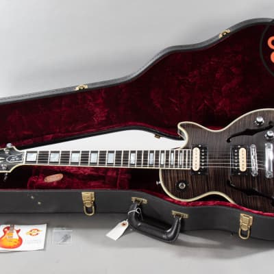 1997 Gibson Custom Shop Les Paul Custom Florentine Trans Black Flame Top for sale