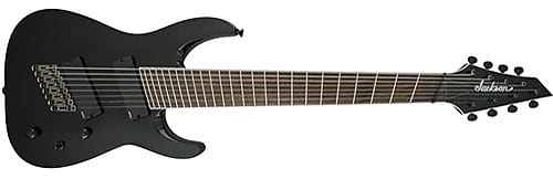 Jackson Soloist Arch Top SLAT8 FF Multiscale 8-String Electric Guitar (Gloss Black, Laurel Fingerboard) (Used/Mint) image 1