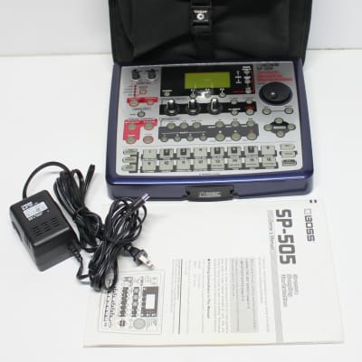 Boss SP 505 Sampling Workstation Drum Phrase Sampler Complete W Manual PSU Case