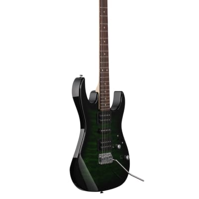 Ibanez GRX70QA Electric Guitar Trans Green Burst image 8