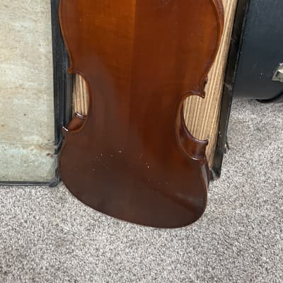 antique unlabeled  4/4 full size violin outfit image 8