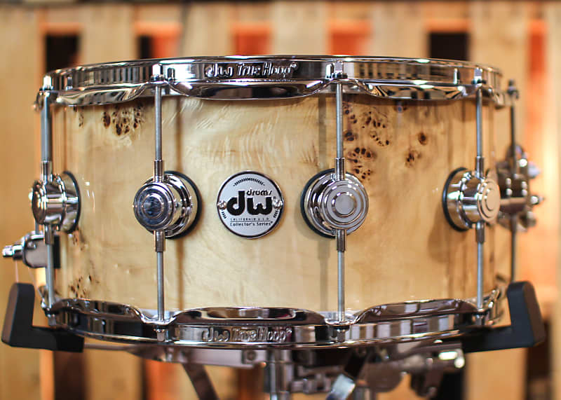 DW 6.5x14 Collector's Pure Purpleheart VLT Mapa Burl Snare | Reverb