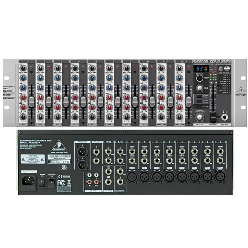 Behringer Eurorack Pro RX1202FX 12-Input Rack Mixer with Effects image 3