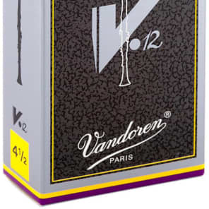 Vandoren CR6145  V12 Series Eb Clarinet Reeds - Strength 4.5 (Box of 10)