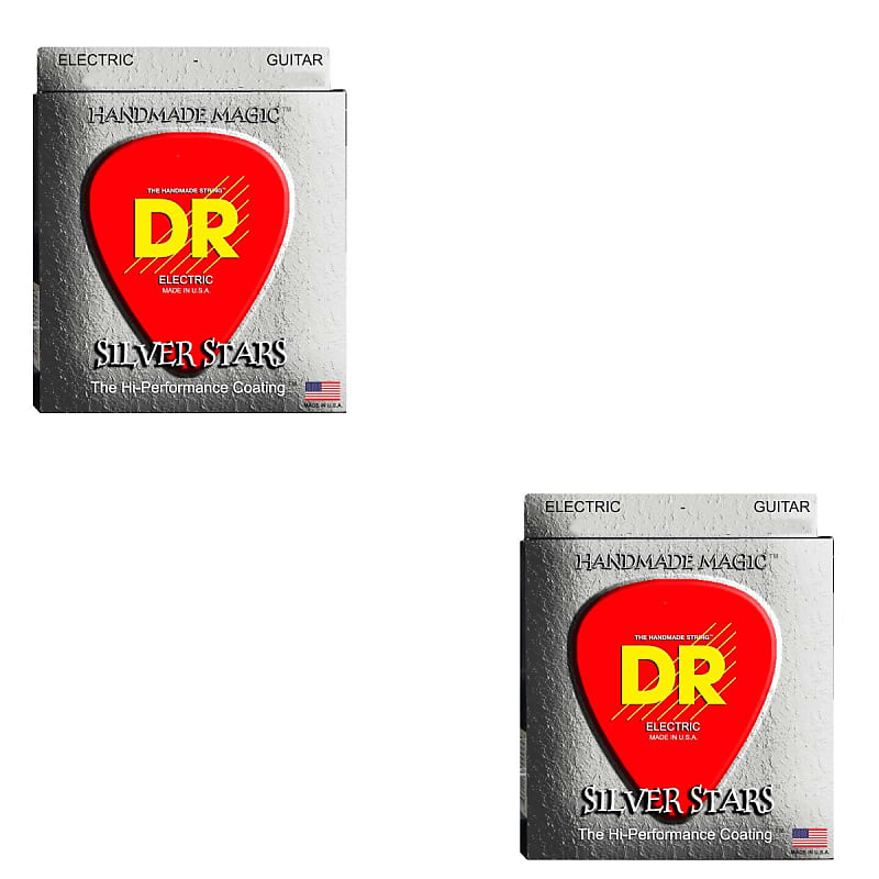 DR Guitar Strings Electric Silver Stars K3 High Performance Coated