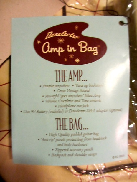Danelectro amp shop in bag