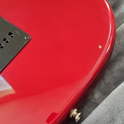 2003 Squier Standard Double Fat Strat Stratocaster Electric Guitar - Candy Apple Red Finish image 19