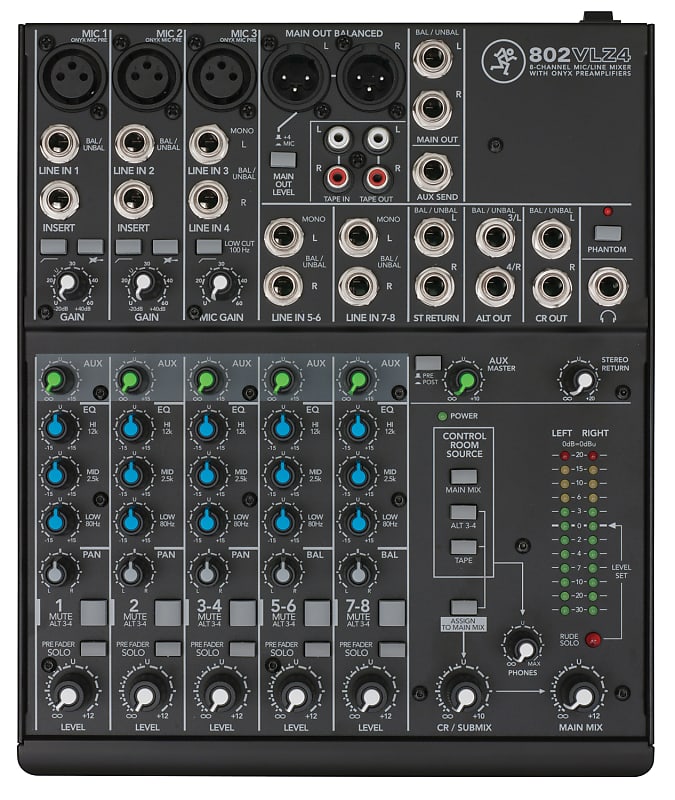 Mackie 802VLZ4 8-Channel Compact Live Sound Mixing Console image 1