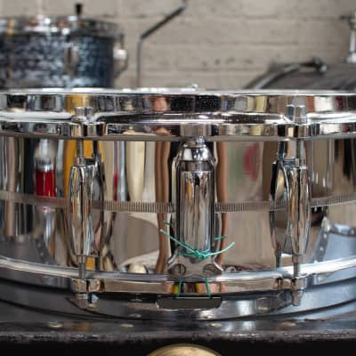 1970s Gretsch 5x14 Model 4160 Chrome Over Brass Snare Drum image 7