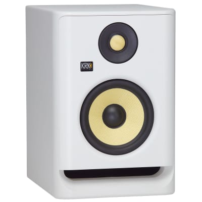 KRK ROKIT 5 G4 RP5G4 5" Active Powered Studio Monitor Speakers White with Stands image 4