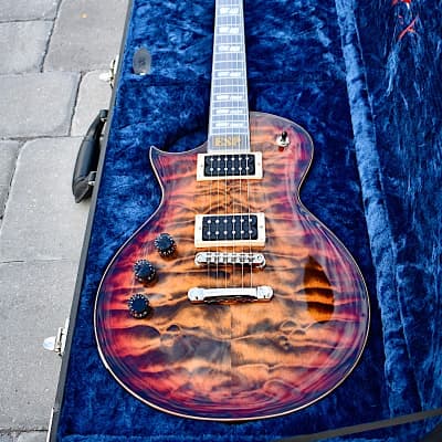 ESP Left Handed USA Custom Shop Eclipse 2022 Tiger Eye Sunburst Lefty Guitar image 3