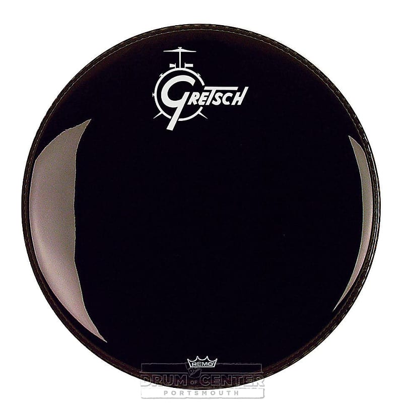 Gretsch Bass Drum Head Ebony 26 w/Logo Reverb