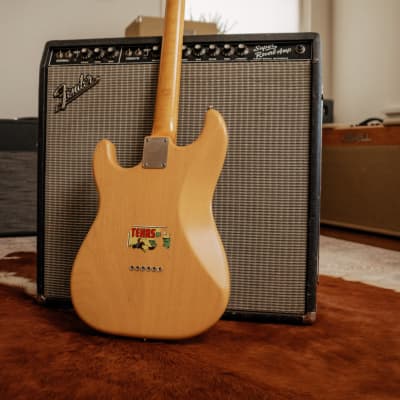 Warmoth/Allparts Blonde S Style Guitar with Flamed Maple Neck image 10