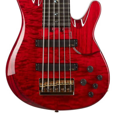 Yamaha John Patitucci Signature TRBJP2CASETDR 6-String Bass w/Case - Translucent Dark Red image 1