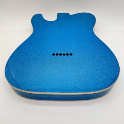 HooDoo Telecaster Thinline Double-Bound Sparkle Blue Body Alder Super Light HTB4139 image 8