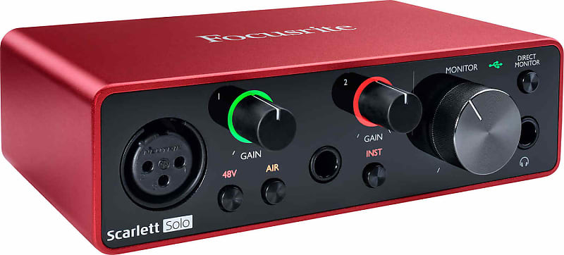 Focusrite Scarlett Solo 3rd Generation USB Audio Recording