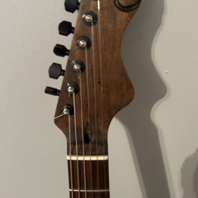 Alembic style Hand crafted exotic wood electric guitar-roasted maple neck-S. Duncan Slash pups Gibson 24 3/4" scale image 5