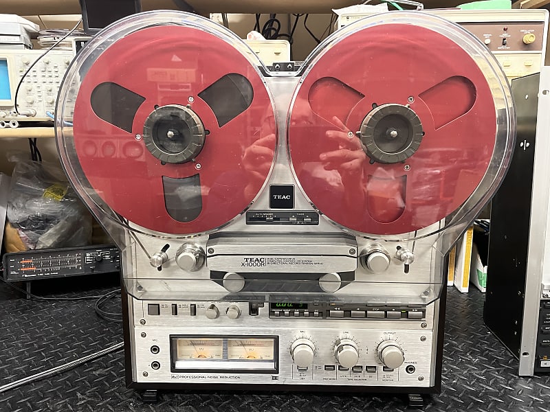Teac X-1000R auto reverse reel to reel tape deck w/dust cover and original  box. SERVICED! 1988