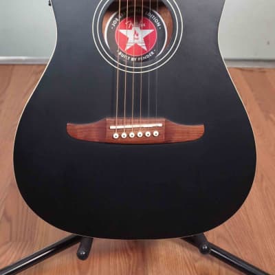 Fender Joe Strummer Campfire Acoustic, Matte Black, w/ Gig bag, Used image 1