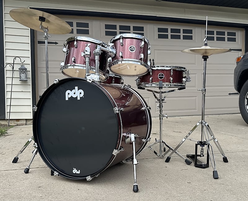 PDP (by DW) Encore Complete 5-Piece Drum Set With Chrome | Reverb