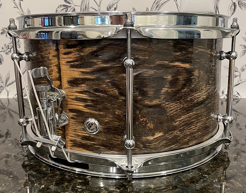 Puritan Drum Co. 12” x 6.5” Hybrid Wood Snare Drum 2023 - Dark Tiger Finish image 1