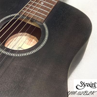 S.yairi YM-02 BLK mahogany Mini acoustic guitar Satin / Black | Reverb